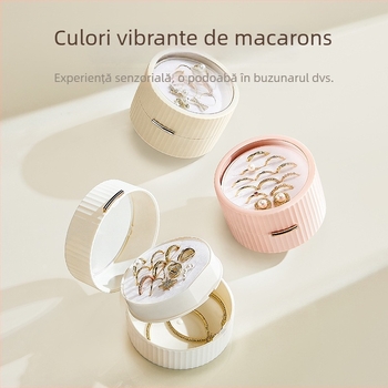 Cutie portabilă pentru bijuterii din plastic PP, pliabilă cu capac, capacitate 1 L, rezistentă la praf