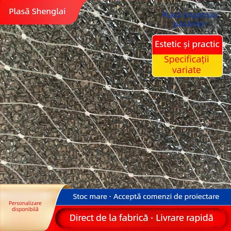 Plasă din polietilenă anti-păsări pentru livezi, sere și aeroporturi, model F-2352, rezistență 500 kN