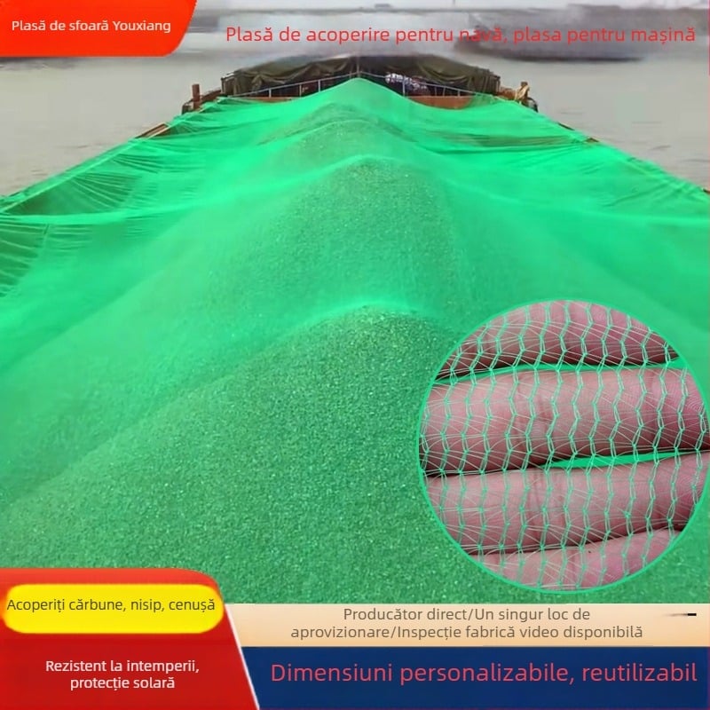Youxiang plasă poliesterică de etanșare pentru vehicule, pentru camioane — protecție împotriva prafului și vântului, acoperire pentru cărbune și nisip