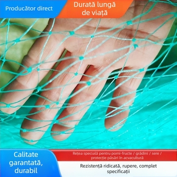 Plasă pentru păsări PE, pentru livadă, rezistentă și groasă pentru viță-de-vine (Material: PE; Dimensiunea ochiurilor: 4.0; Diametrul firului: 0.2×6; Durata de viață: 10 ani; Brand: Jun Hong Tu)