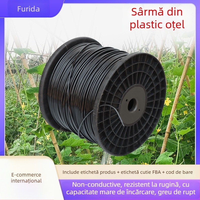 Sârmă PET din oțel cu înveliș plastic pentru sere, Furui Da – pentru cultivare în sere, plasă de protecție și creșterea animalelor; furnizor exclusiv pentru export transfrontalier