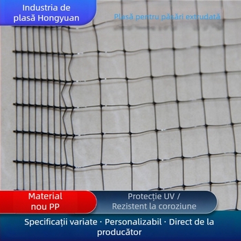 Plasă extrudată anti-păsări pentru livezi HY-XF | polipropilenă; protejează puieții de pomi fructiferi; utilizare: plantarea legumelor și a pomilor fructiferi