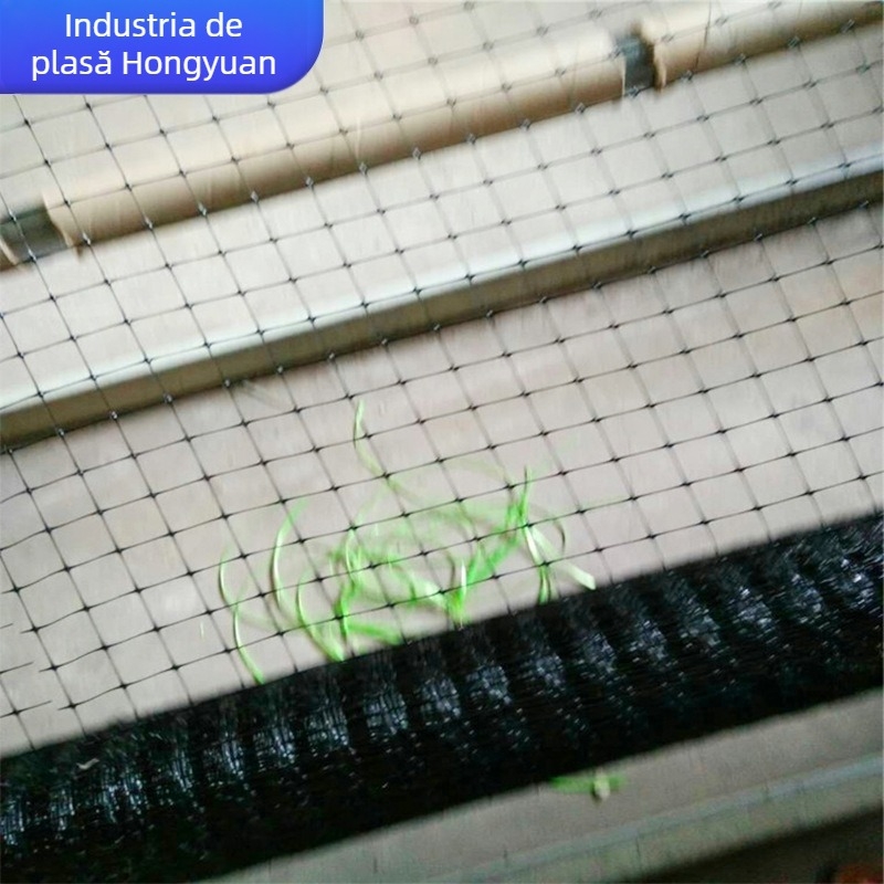 Plasă extrudată anti-păsări pentru livezi HY-XF | polipropilenă; protejează puieții de pomi fructiferi; utilizare: plantarea legumelor și a pomilor fructiferi