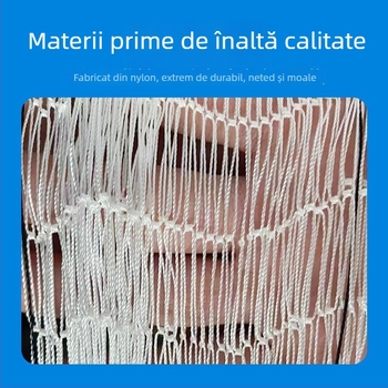 Plasă anti-păsări din fibră poliesterică, ochiuri 2.0–2.5, diametru fir 0.38 mm, durată de viață 5–6 ani