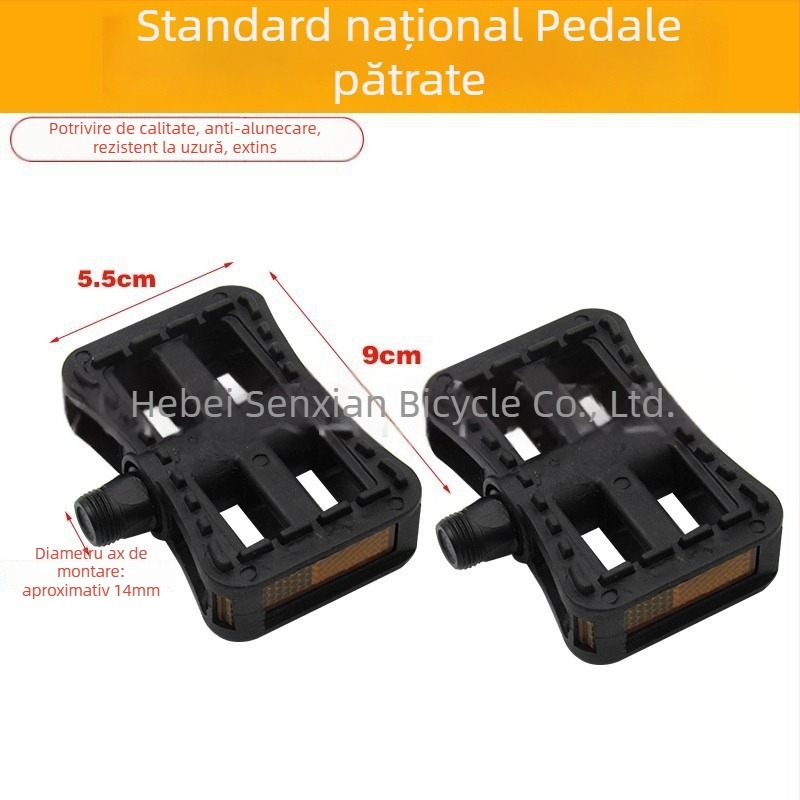 Pedale pentru bicicletă de munte - din plastic, cu rulmenți, pentru biciclete de munte