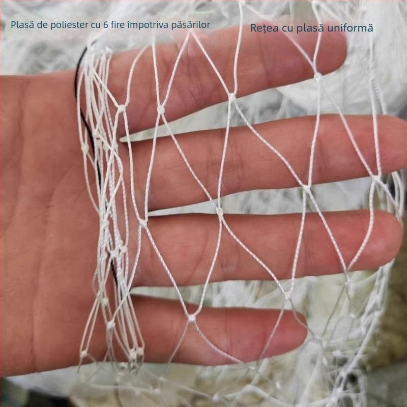 Plasă de protecție împotriva păsărilor pentru seră – Plasă din poliester pentru pomi fructiferi, livezi, terenuri agricole și iazuri; protecție împotriva păsărilor, deschidere 2,5 mm, sârmă 420D, cod 2025019313527