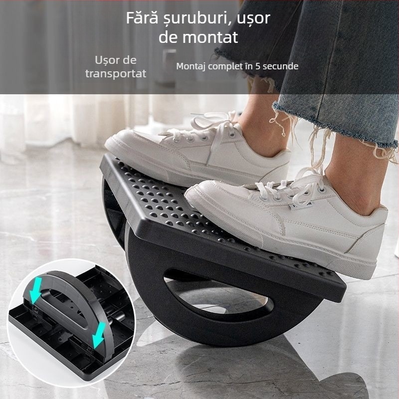 Suport pentru picioare de birou, plastic, stil lux ușor, pliabil, potrivit pentru adulți