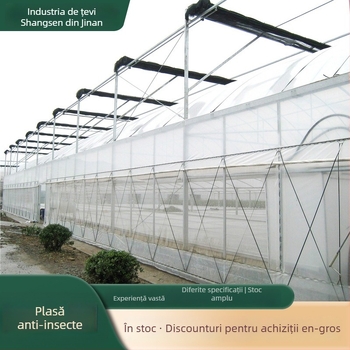 Plasă anti-insecte pentru sere și ferme – Material PE, Plasă fină îngroșată, Porozitate 10-100, Diametru fir 10-12, Cod produs 12-15, Durată de viață 3-6 ani