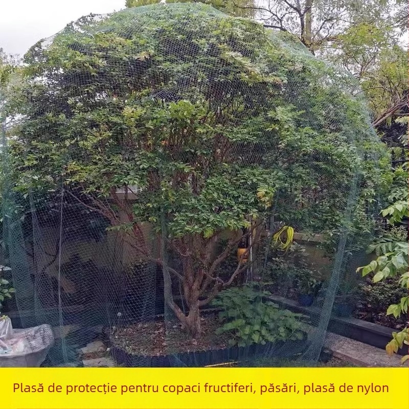 Plasă anti-păsări pentru ferme, livezi și iazuri, din plastic, protecție pentru pomi fructiferi, viță de vie și cireși