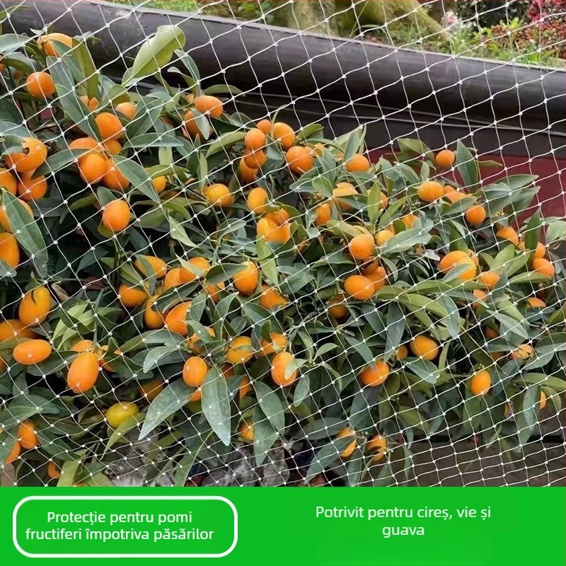 Set în trei piese plasă anti păsări pentru balcon – pentru pisici și pomi fructiferi, protecție din nailon