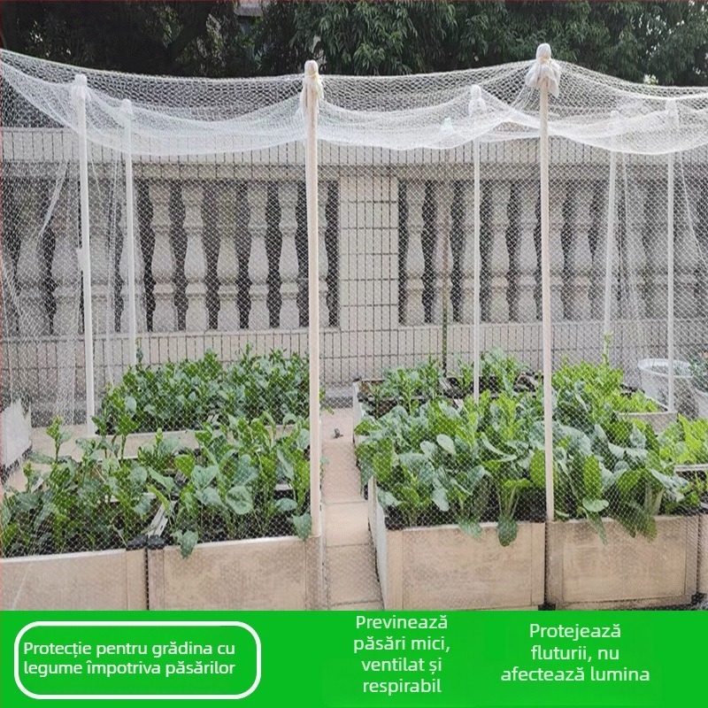 Set în trei piese plasă anti păsări pentru balcon – pentru pisici și pomi fructiferi, protecție din nailon