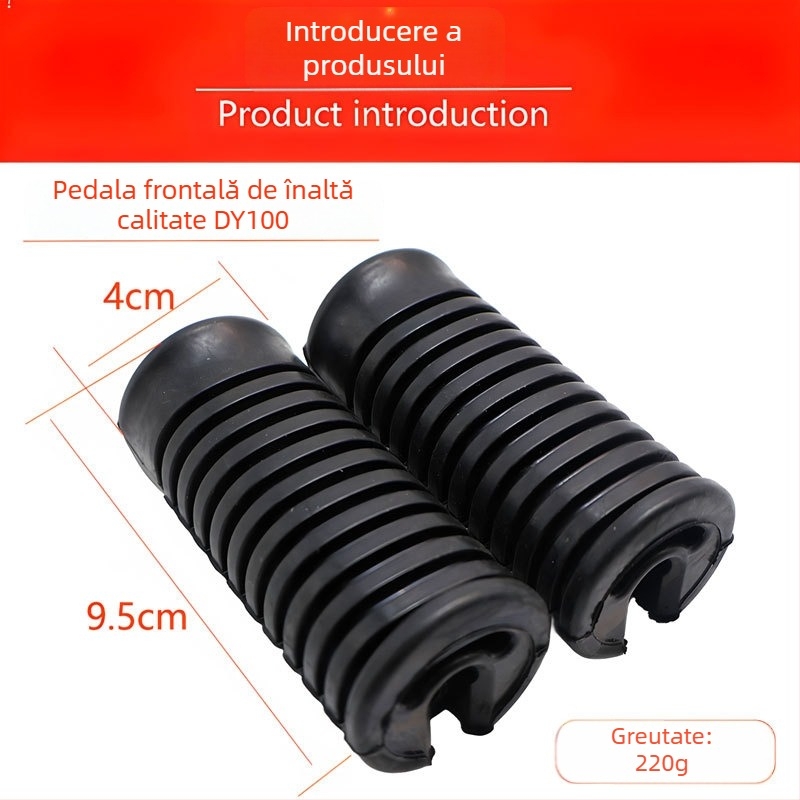 Pedala de cauciuc pentru motocicletă, pedală din față, compatibil Dayang 100, TBT110, JH70, Cod produs 2025-12