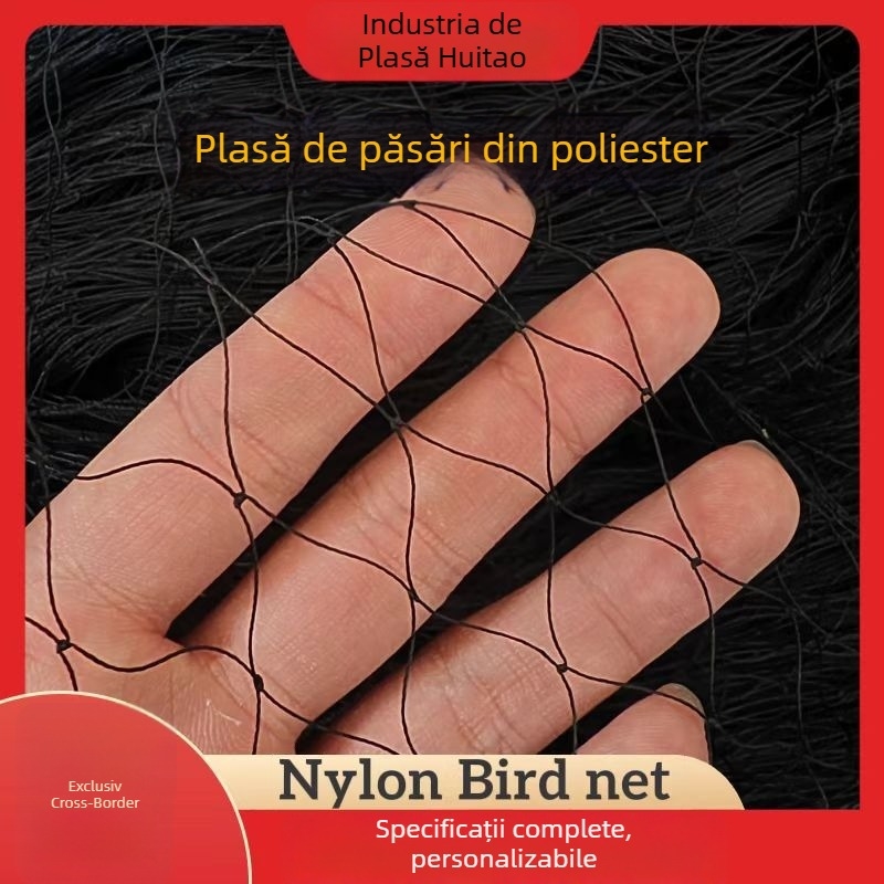 Plasă din nailon pentru agricultură, cu structură îngroșată, protecție împotriva păsărilor — pentru livezi și iazuri de creștere a peștilor