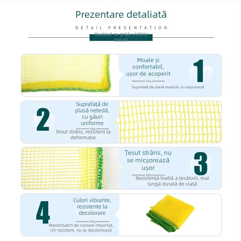 Plasă anti-ciori pentru culturi, ochiuri de 4 mm, protecție pentru legume, fructe, sere și livezi
