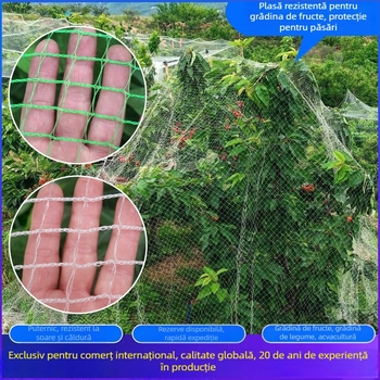 Plasă anti-păsări pentru livadă și fermă – adăpost mare, protecție cireși, barieră de grădină, iaz cu pești