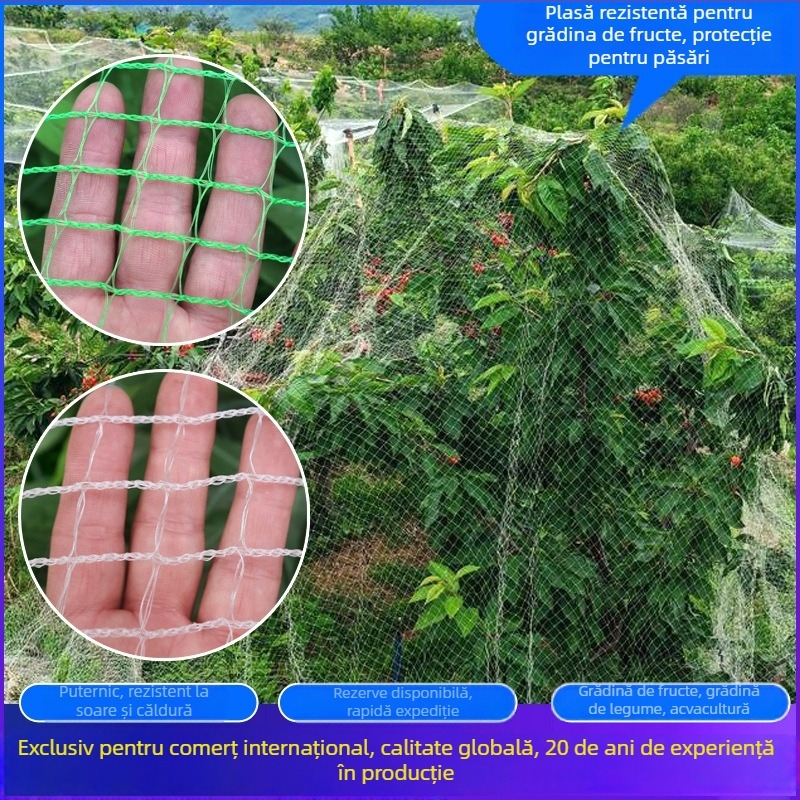 Plasă anti-păsări pentru livadă și fermă – adăpost mare, protecție cireși, barieră de grădină, iaz cu pești