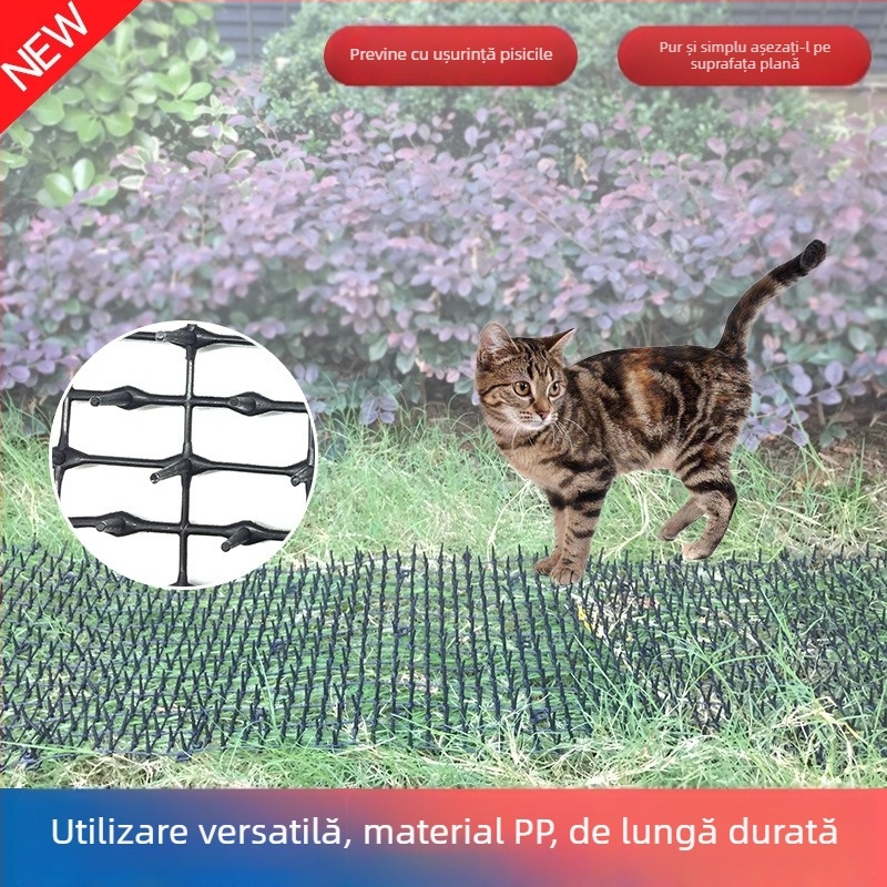Covoraș cu vârfuri pentru grădină, pentru descurajarea pisicilor și a câinilor