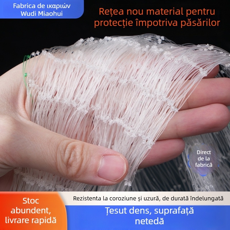 Plasă anti-păsări din nailon monofilament pentru livezi și vii, plasă de protecție pentru bazine și creștere