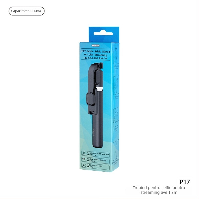 Selfie stick Bluetooth cu trepied rotativ pentru telefoane mobile, utilizare în exterior, corp din plastic, telecomandă inclusă