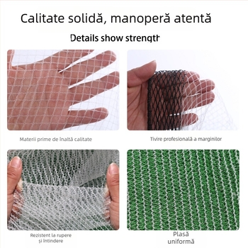 Plasă de protecție împotriva grindinei pentru livezi și câmpuri, în formă de semilună, plasă albă în formă de diamant pentru mere și struguri