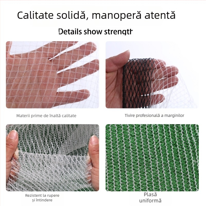 Plasă de protecție împotriva grindinei pentru livezi și câmpuri, în formă de semilună, plasă albă în formă de diamant pentru mere și struguri