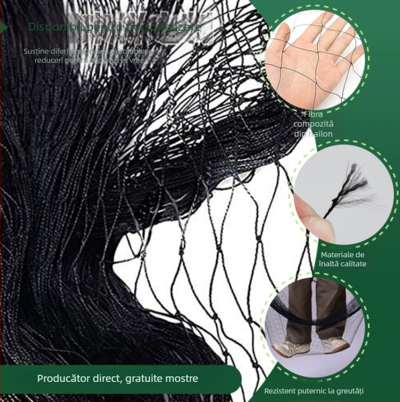 Plasă din nylon anti-păsări pentru creșterea păsărilor, plasă de balcon pentru pisici, protecție livezi și iazuri