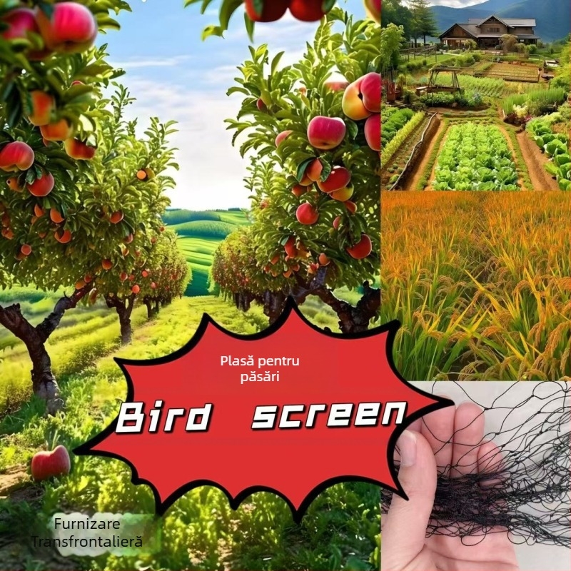 Plasă de păsări din nailon pentru protecție în exterior – potrivită pentru livezi, ferme, aeroporturi și iazuri cu pești