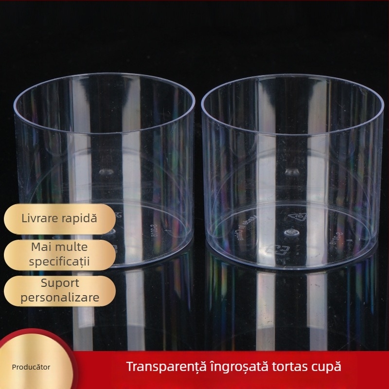 Cupe mousse pentru ambalarea deserturilor | Plastic PE, cupă, pereți 0.2-0.6 mm, specificații 7055/113, fără capac, 1000 pe zi