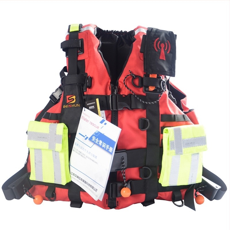 Vestă de salvare pentru ape turbulente, 150N, model Y08, cu buzunar mare, pentru intervenții de salvare