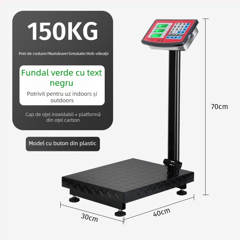 Crystal Eagle cântar platformă electronic pentru stabilirea prețurilor, capacitate 300 kg, cântărire electronică, alimentare prin priză