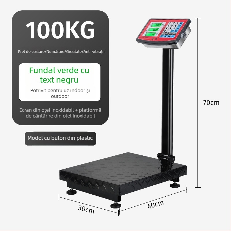 Crystal Eagle cântar platformă electronic pentru stabilirea prețurilor, capacitate 300 kg, cântărire electronică, alimentare prin priză