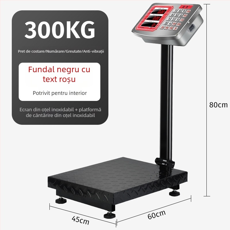 Crystal Eagle cântar platformă electronic pentru stabilirea prețurilor, capacitate 300 kg, cântărire electronică, alimentare prin priză