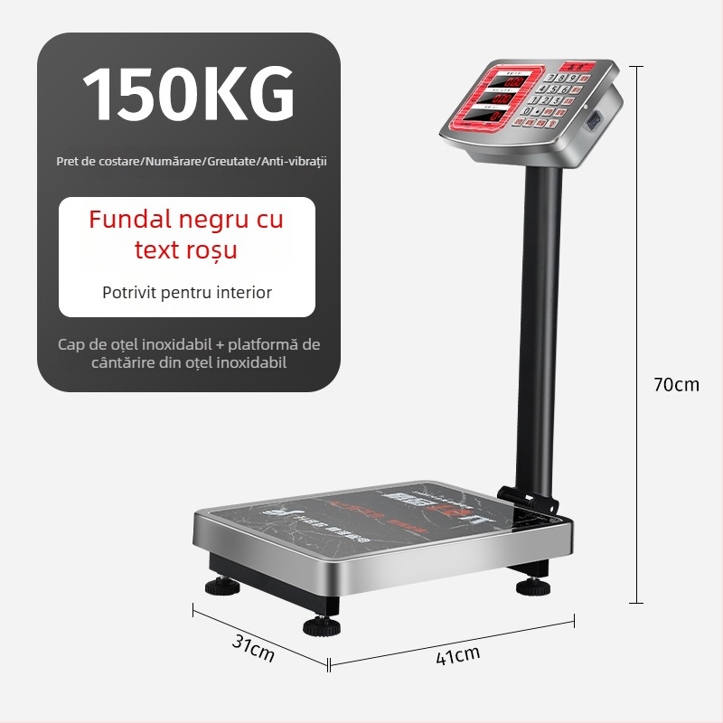 Crystal Eagle cântar platformă electronic pentru stabilirea prețurilor, capacitate 300 kg, cântărire electronică, alimentare prin priză