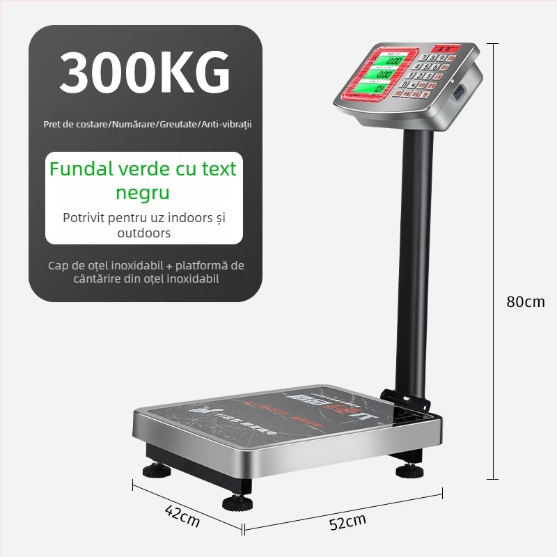 Crystal Eagle cântar platformă electronic pentru stabilirea prețurilor, capacitate 300 kg, cântărire electronică, alimentare prin priză