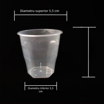 Hongyun Cup Seria – pahare din plastic, groase și rigide, transparente, 100 ml, pachet de 30 bucăți