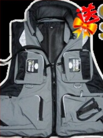 PROTACKLE Vestă de pescuit salvare, cu 6 buzunare, detașabilă, plutaj ridicat, model CT-1108