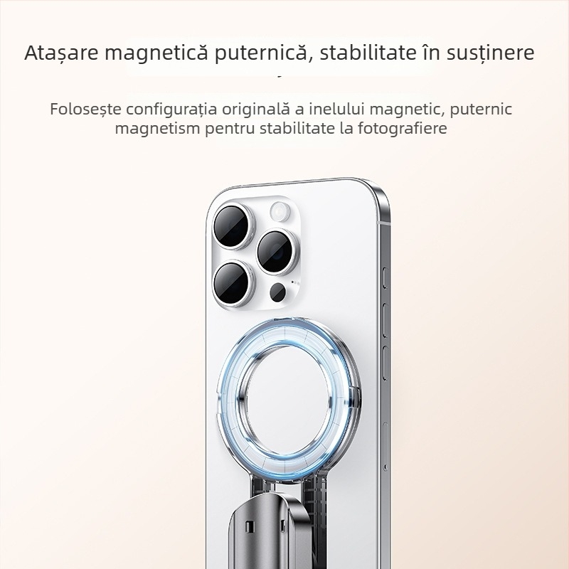 Yesido Clips magnetice pentru selfie, trepied telescopic portabil din aliaj de aluminiu, telecomandă Bluetooth
