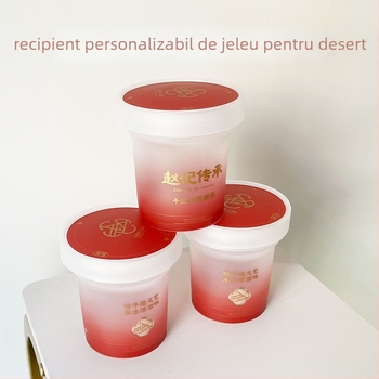 Cupe de unică folosință din plastic pentru takeout, cu folie interioară și capac; volum 401–500 ml; material PP; compatibilă cu cuptorul cu microunde