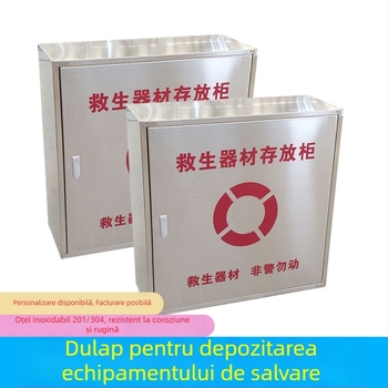 Dulap din oțel inoxidabil pentru echipamente de salvare — Rain spring, model Yq-life-saving equipment box — destinat stocării vestelor de salvare și colacelor de înot
