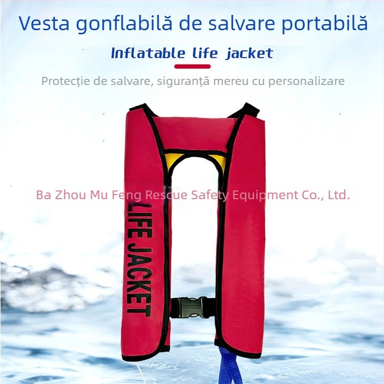Vestă de salvare portabilă, autoumflabilă, cu plutabilitate ridicată, pentru barcă