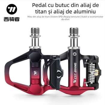 Pedale West Rider cu SPD pentru biciclete de șosea, aliaj de aluminiu, model Yp0802144