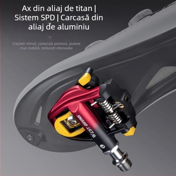 Pedale West Rider cu SPD pentru biciclete de șosea, aliaj de aluminiu, model Yp0802144