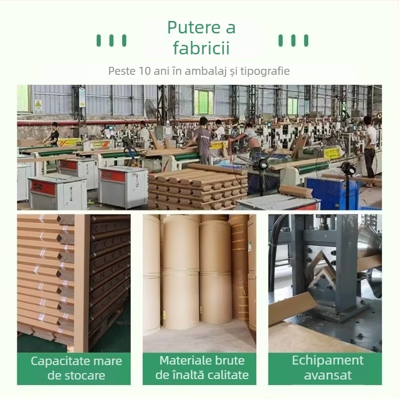 Protector de colț în formă de L din hârtie, din kraft hârtie și hârtie cu fibre, imprimare logo, marca Aojia