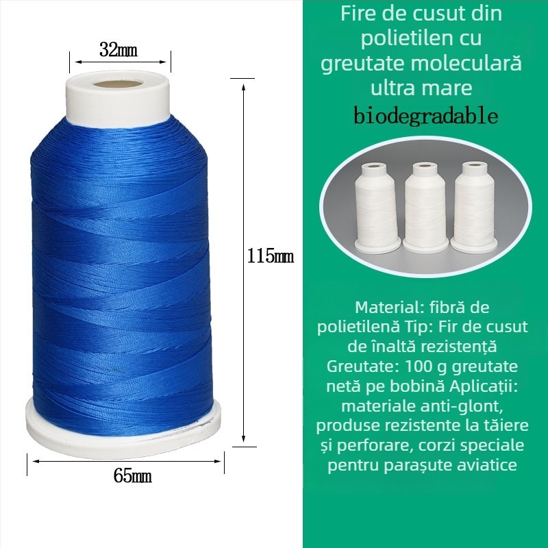 Fir textil de cusut cu rezistență înaltă — Dali Horse, fibră de polietilenă; pentru pescuit, activități în aer liber, cusături industriale și țesut plasă