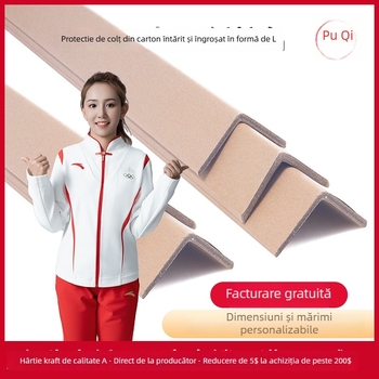 Protector de colțuri din kraft în formă de L, întărit