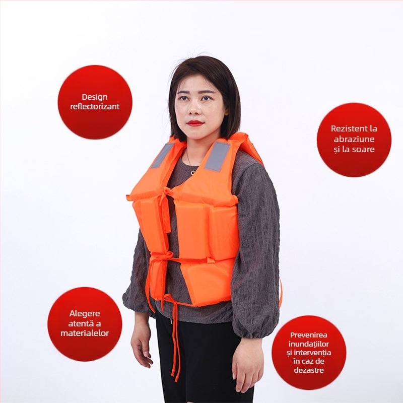 Set de echipament de salvare pe apă cu colace și veste de salvare — colace din plastic și din spumă; veste Yamaha și obișnuite; marcă Kunming; model A2; cod produs 03