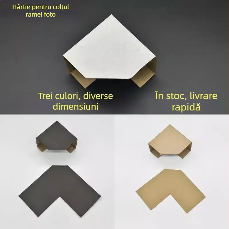 Protector de colț din hârtie kraft, în formă de L, fără cuie, pliabil, fără siglă