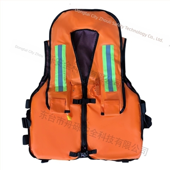 Vestă de salvare pneumatică pentru pompieri, cu camere de aer duble, plutabilitate mare, umflare manuală, versiune îmbunătățită