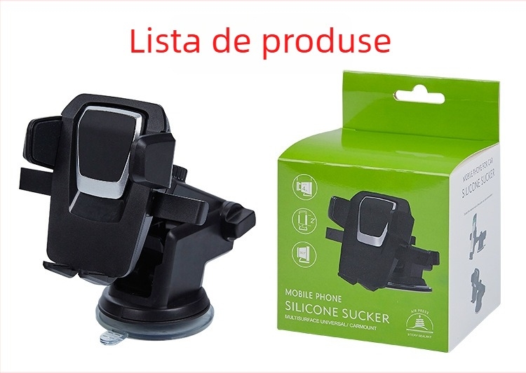 Suport auto pentru telefon cu ventuză gel pe bord, suport universal pentru smartphone, potrivit pentru consola centrală și bord