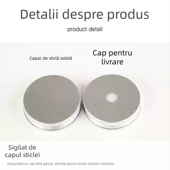 Sticlă PET pentru ambalare cosmetică/alimentară, în formă de U, corp transparent, capac din aluminiu, 360ml/500ml, de calitate alimentară, imprimare silkscreen